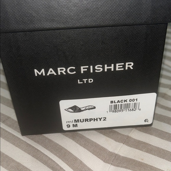 Marc Fisher Black Woven Slide Sandal - Picture 10 of 10